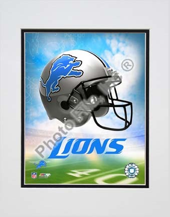 Detroit Lions Team Logo Double Matted 8” x 10” Photograph (Unframed) 2009