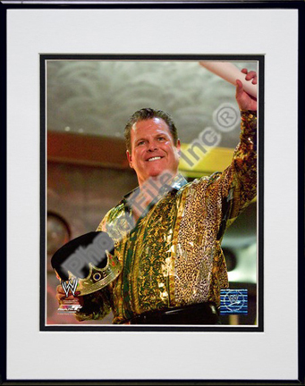 Jerry Lawler #562 Double Matted 8” x 10” Photograph in Black Anodized Aluminum Frame
