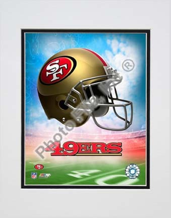 2009 San Francisco 49ers Team Logo Double Matted 8” x 10” Photograph (Unframed)