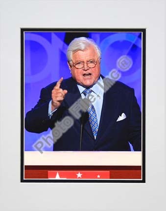U.S. Senator Edward Kennedy at the 2008 Democratic National Convention Double Matted 8” x 10” Photograph (Unframed)