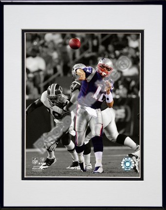 Tom Brady "2009 Spotlight Collection" Double Matted 8” x 10” Photograph in Black Anodized Aluminum Frame