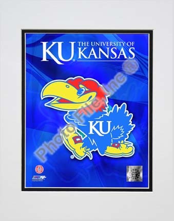 University of Kansas Jayhawks 2009 "Logo" Double Matted 8” x 10” Photograph (Unframed) 
