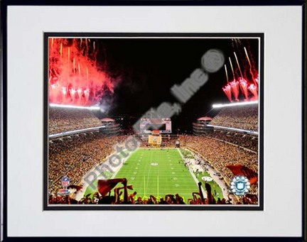 Heinz Field Opening Night 2009 Double Matted 8â€ x 10â€ Photograph in Black Anodized Aluminum Frame