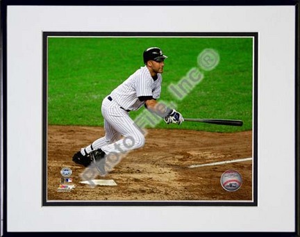 Derek Jeter 2722 Hits / Batting Double Matted 8” x 10” Photograph in Black Anodized Aluminum Frame