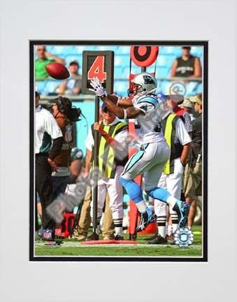 Steve Smith "2009 Action Carolina Panthers Catching" Double Matted 8” x 10” Photograph (Unframed)