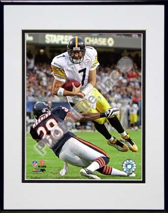 Ben Roethlisberger 2009 Action "In Action" Double Matted 8” x 10” Photograph in Black Anodized Aluminum Fr