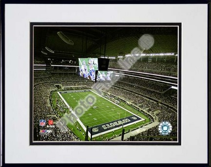 Cowboys Stadium Opening Night 2009 Double Matted 8” x 10” Photograph in Black Anodized Aluminum Frame