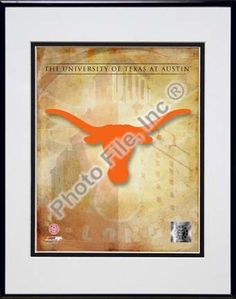 University of Texas at Austin Texas Longhorns 2009 "Team Logo" Double Matted 8” x 10” Photograph in Black 