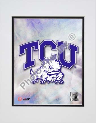 Texas Christian University Horned Frogs 2009 "Team Logo" Double Matted 8” x 10” Photograph (Unframed)