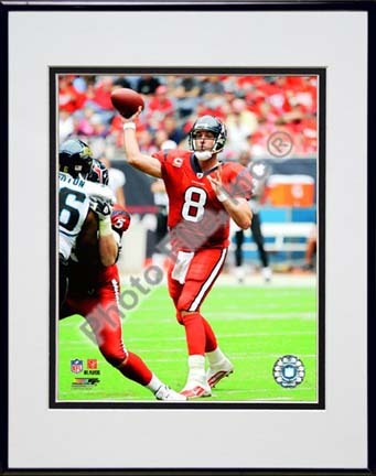 Matt Schaub 2009 Action "vs. Jacksonville Jaguars" Double Matted 8” x 10” Photograph in Black Anodized Alu