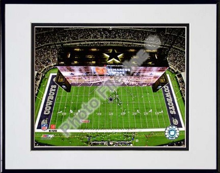 Cowboys Stadium Overhead View (2009) Double Matted 8” x 10” Photograph in Black Anodized Aluminum Frame
