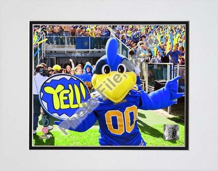 YoUDee Mascot of the University of Delaware Fightin' Blue Hens, 2008 Double Matted 8” x 10” Photograph (Unframed)