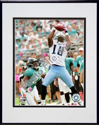 Kenny Britt 2009 Action Double Matted 8” x 10” Photograph in Black Anodized Aluminum Frame