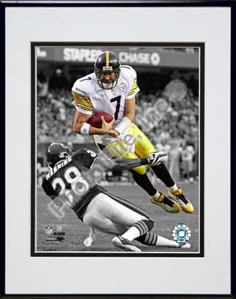 Ben Roethlisberger 2009 Spotlight Collection Double Matted 8” x 10” Photograph in Black Anodized Aluminum Frame