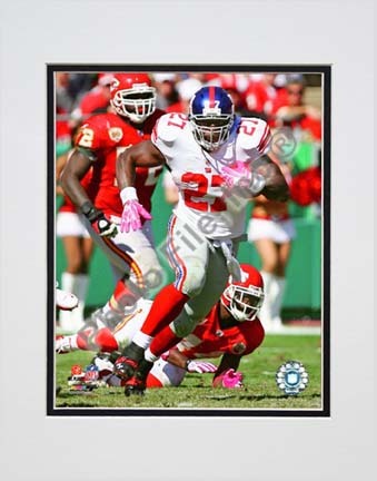 Brandon Jacobs 2009 Action "Away" Double Matted 8” x 10” Photograph (Unframed)