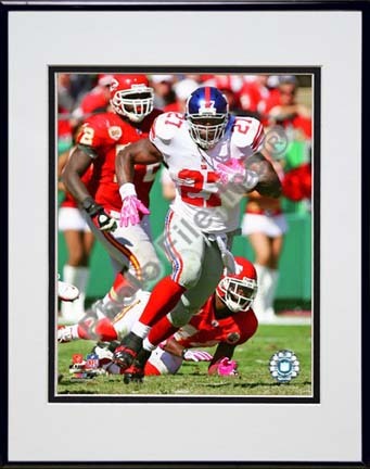 Brandon Jacobs 2009 Action "Away" Double Matted 8” x 10” Photograph in Black Anodized Aluminum Frame