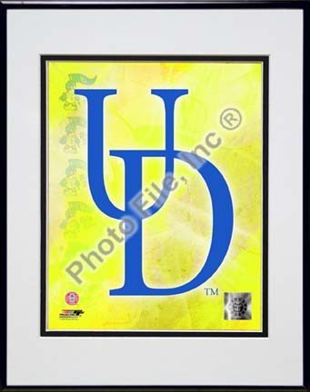 Delaware Fightin' Blue Hens 2009 Team Logo Double Matted 8” x 10” Photograph in Black Anodized Aluminum Frame