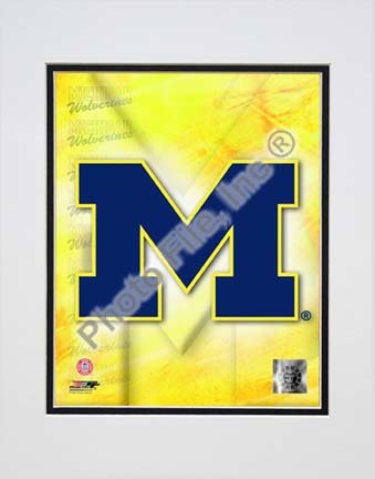 University of Michigan Wolverines 2009 "Team Logo" Double Matted 8” x 10” Photograph (Unframed) 