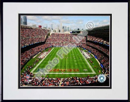 Soldier Field 2009 Double Matted 8” x 10” Photograph in Black Anodized Aluminum Frame