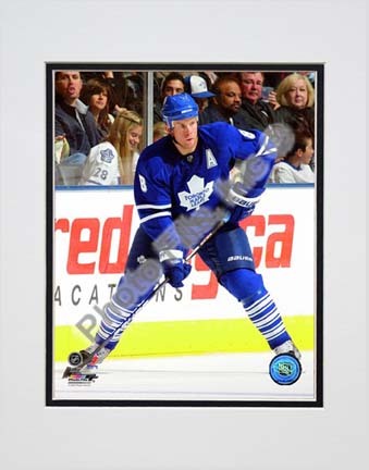 Mike Komisarek 2009 - 2010 Action "Blue Jersey" Double Matted 8â€ x 10â€ Photograph (Unframed)