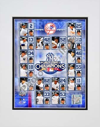 New York Yankees 2009 World Series Champions Composite Double Matted 8â€ x 10â€ Photograph (Unframed) 