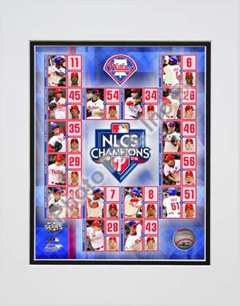 Philadelphia Phillies 2009 National League Champions Composite Double Matted 8â€ x 10â€ Photograph (Unframed) 