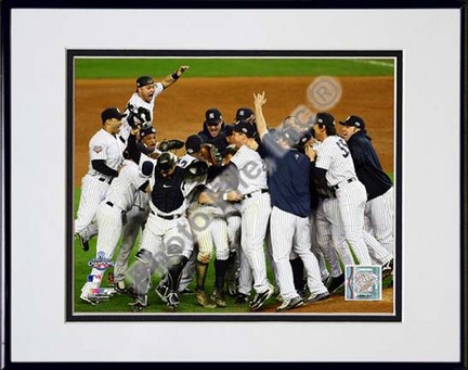 The New York Yankees Celebrate Game Six of the 2009 MLB World Series (#29) Double Matted 8â€ x 10â€ Photograph in Blac