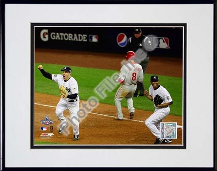 Mark Teixeira & Mariano Rivera Celebrate the Final Out of Game Six of the 2009 MLB World Series (#26) Double Matted 