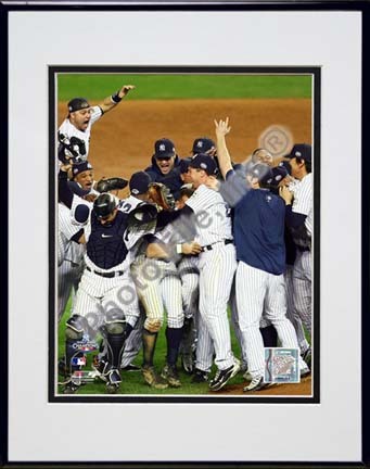 The New York Yankees Celebrate Game Six of the 2009 MLB World Series (Vertical) (#30) Double Matted 8” x 10” Photogr