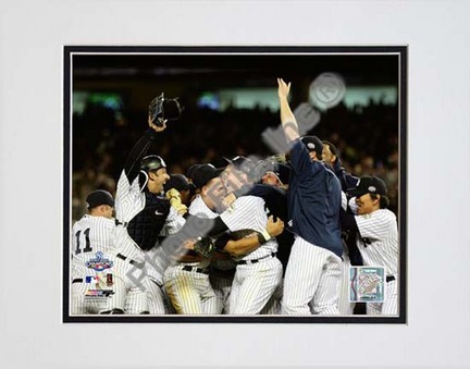 New York Yankees Team Celebration Game Six of the 2009 MLB World Series (#39) Double Matted 8” x 10” Photograph (Unf