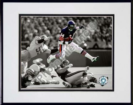 Walter Payton Spotlight Collection Double Matted 8” x 10” Photograph in Black Anodized Aluminum Frame