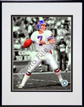 John Elway Spotlight Collection Double Matted 8” x 10” Photograph in Black Anodized Aluminum Frame
