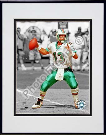 Dan Marino Spotlight Collection Double Matted 8” x 10” Photograph in Black Anodized Aluminum Frame