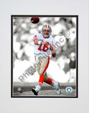 Joe Montana Spotlight Collection Double Matted 8” x 10” Photograph (Unframed)