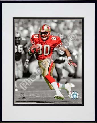 Jerry Rice Spotlight Collection Double Matted 8” x 10” Photograph in Black Anodized Aluminum Frame