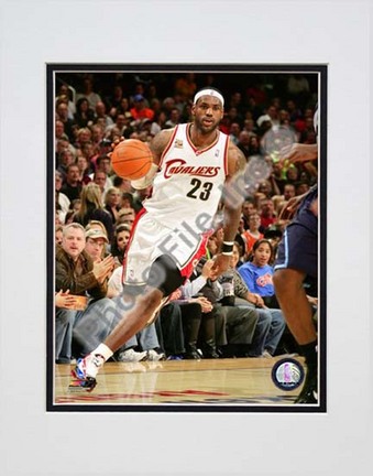 LeBron James 2009 - 2010 Action "Dribble" Double Matted 8” x 10” Photograph (Unframed)