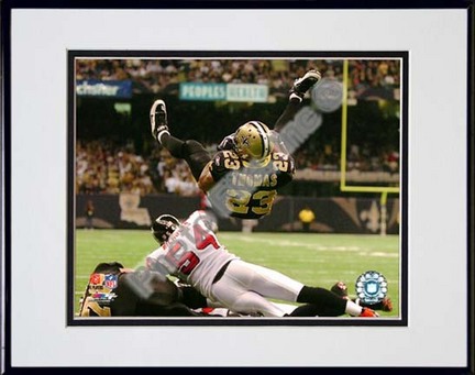 Pierre Thomas 2009 Action "Airborne" Double Matted 8â€ x 10â€ Photograph in Black Anodized Aluminum Frame