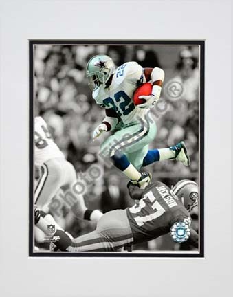Emmitt Smith Spotlight Collection "Hurdle" Double Matted 8” x 10” Photograph (Unframed)