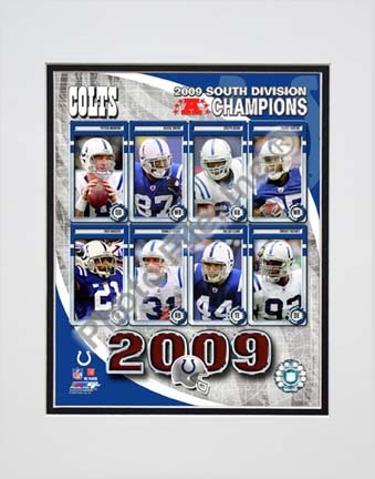 Indianapolis Colts 2009 AFC South Champions "Team Composite" Double Matted 8” x 10” Photograph (Unframed) 