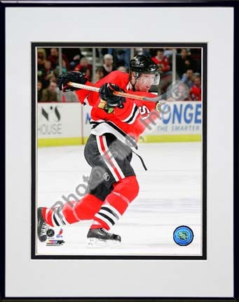 Brian Campbell 2009 - 2010 Action  "Home Jersey" Double Matted 8” x 10” Photograph in Black Anodized Alumi