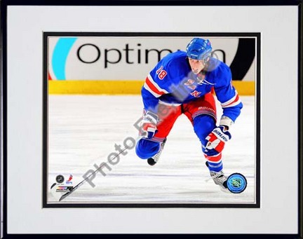Marc Staal 2009 - 2010 Action "Blue Jersey" Double Matted 8” x 10” Photograph in Black Anodized Aluminum F