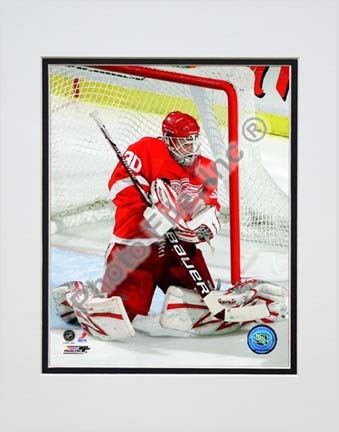 Chris Osgood 2009 - 2010 Action "Red Jersey" Double Matted 8” x 10” Photograph (Unframed)