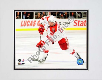 Ed Jovanovski 2009 - 2010 Action "White Jersey" Double Matted 8” x 10” Photograph (Unframed)