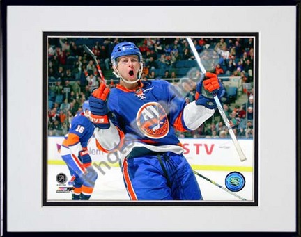 Josh Bailey 2009 - 2010 Action "Celebrate" Double Matted 8” x 10” Photograph in Black Anodized Aluminum Fr