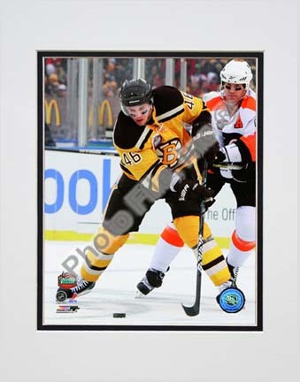 David Krejci 2010 NHL Winter Classic Action Double Matted 8” x 10” Photograph (Unframed)
