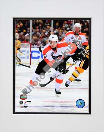 Danny Briere 2010 NHL Winter Classic Action Double Matted 8” x 10” Photograph (Unframed)