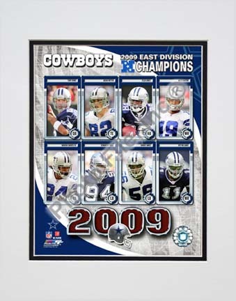 Dallas Cowboys 2009 NFC East Division Champions Composite Double Matted 8” x 10” Photograph (Unframed) 
