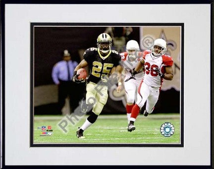 Reggie Bush 2010 Playoff Action "Breakaway" Double Matted 8” x 10” Photograph in Black Anodized Aluminum F