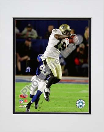 Devery Henderson "Super Bowl XLIV Action #16" Double Matted 8â€ x 10â€ Photograph (Unframed)