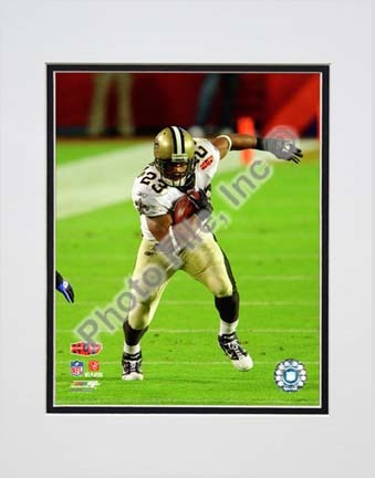 Pierre Thomas "Action Super Bowl XLIV #18" Double Matted 8” x 10” Photograph (Unframed)